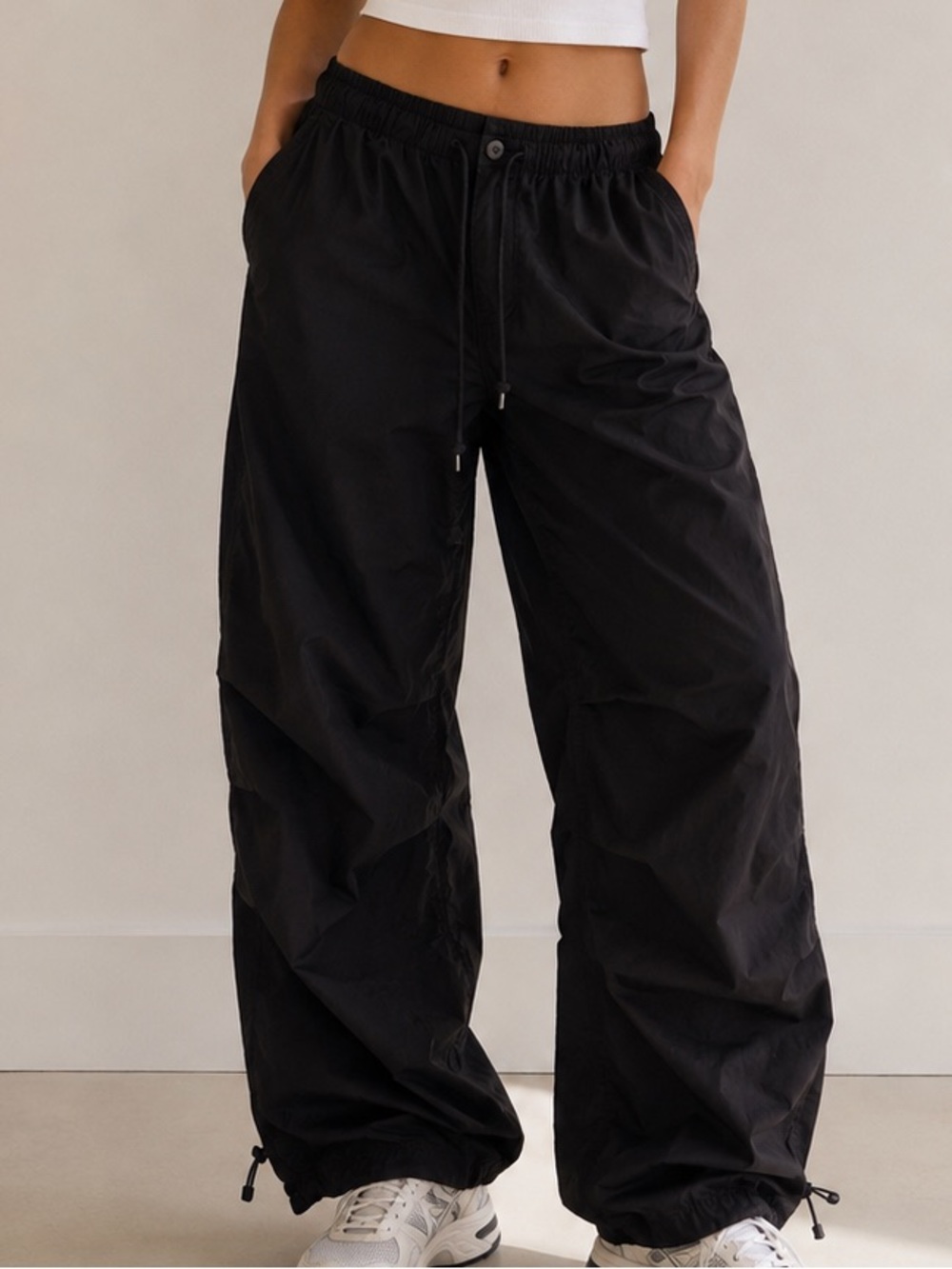 TNA Black Parachute Pants (Size XS)